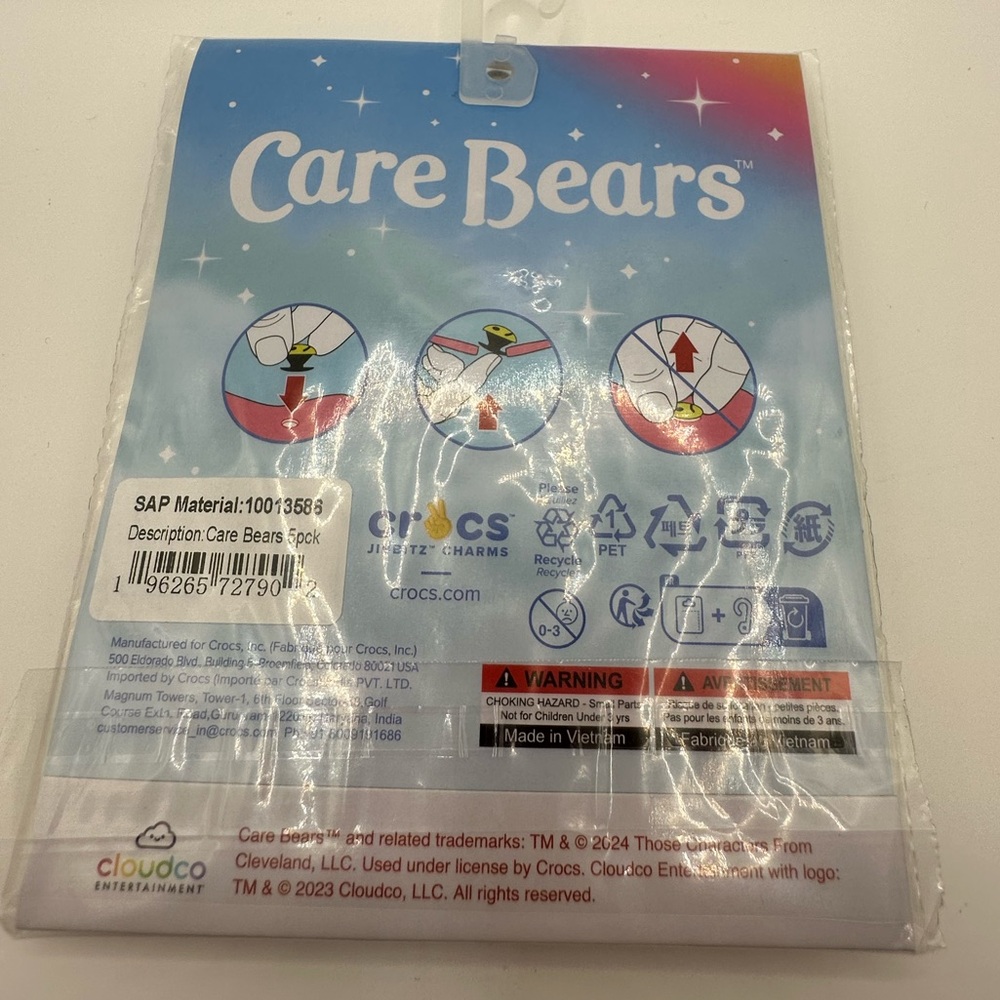 Care Bears Crocs Jibbitz Charms Set of 5 NWT - Picture 4 of 12